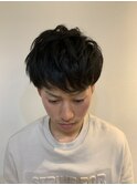 無造作ピンパーマ
