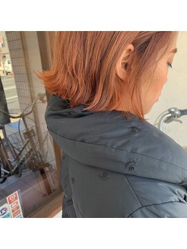 シーラス(cirrus) 【mori担当】オレンジベージュ×ナチュラル裾カラー20代/30代