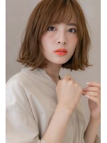 カバーヘア ブリス 戸田公園西口店(COVER HAIR bliss)&nbsp;オレンジブラウンくびれ外ハネミディアムZ戸田公園20代30代40代