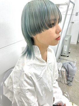 繭 寒色カラー×マッシュウルフ