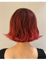 ヘアーサロン TLP レッドハイライトバレイヤージュ