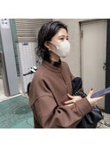 ＊モードボブ×くせ毛風パーマ　辻幸奈