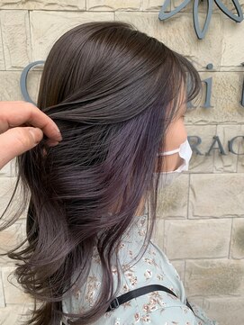 カぺリベラ テラス Capelli bella TERRACE はじめてのインナーカラー ラベンダー編