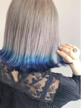 シュネア(shunea330) 毛先のグラデーションデザインカラー×ハイトーンブリーチ