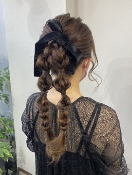 ファースト 祇園本店(first) 【ヘアセットサロンfrst】オシャレで個性派♪ツインポニーテール
