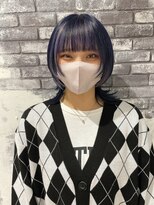 リアイス(Re:ICE)&nbsp;ラベンダーネイビー丸みショートウルフ