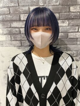 リアイス(Re:ICE) ラベンダーネイビー丸みショートウルフ