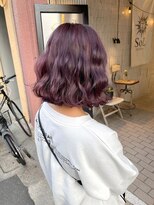 ヘアプレイスソル (HAIR PLACE SoL)&nbsp;ウェーブボブ×ダークピンク