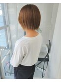ぱつっとボブ☆ブリーチ無しベージュ