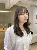 グレージュカラーミルクティーカラーインナーカラーダブルカラー