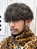 メンズ波巻きスパイラルパーマプードルパーママッシュ韓国ヘア