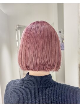 ゴウトゥデイ 横須賀店(GO TODAY) ハイトーンピンク×ぱつっとボブ