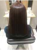 《髪質改善》ピンク系カラー×ツヤ感ミディアム