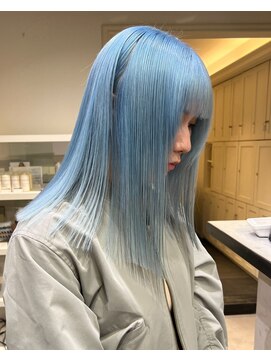 ベレーザ 渋谷(BELEZA) 5289ニュアンスカラーブルージュブルーシルバ韓国レイヤーロング