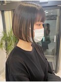 ぱつっとボブ　インナーベージュ　草加ボブ