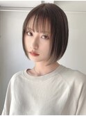 タッセルボブ/韓国/大人ボブ/グレージュ