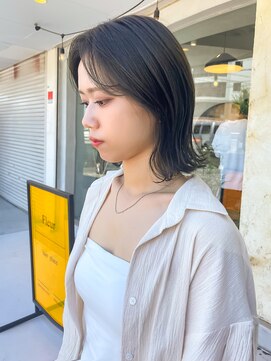 フルール(hair place Fleur) くびれロブ×オリーブグレージュ