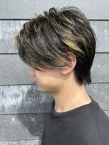 ヒュイル バイ ニアウ(Hwyl by Niau) メンズマッシュセンターパートスパイラルパーマニュアンスパーマ