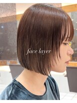 ヘアーアンドメイク サワ 上田本店(SAWA)&nbsp;20代30代大人可愛い小顔切りっぱなしボブフェイスレイヤー