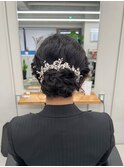 ボブヘアのアップスタイル【清板】