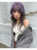 顔周りマッシュウルフミディアムレイヤーボブウルフ小顔ワンレン