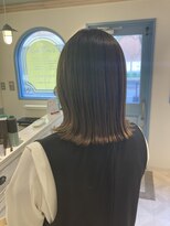 シェノン 赤羽店(CHAINON)&nbsp;ナチュラル切りっぱなしボブオリーブベージュ赤羽美容院