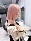 韓国っぽピンクボブ