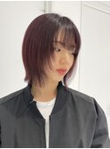 ハイライトカラーミルクティーベージュケアブリーチボブ
