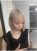 20代30代大人可愛い髪質改善カラー×ハイトーンストレート