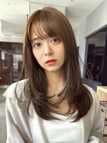 ケーツー 青山店(K two) ロングレイヤー/顔まわりカット/ミルクティーアッシュ