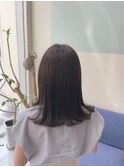 切りっぱなしミディアム×アッシュベージュ