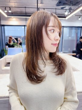 ファンナギンザ(FaNNa ginza) フェイスレイヤー/透明感カラー/グレージュ/髪質改善/小顔/前髪