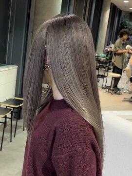 ヘアサロン アウラ(hair salon aura) 盛岡/ケアブリーチ/ダブルカラー/ミルクティーグレージュ