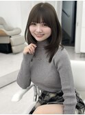 くびれミディアムレイヤー/顔まわりカット/美髪レイヤーカット