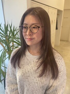 サラ ビューティー サイト 古賀店(SARA Beauty Sight) 【ケアブリーチ】ダブルカラー/ミルクティーベージュ/レイヤー