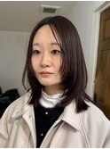 パーマ落とし/ミディアムレイヤー/ハッシュカット/シャギーヘア