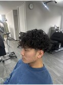 メンズ ショート スペインカール プードルパーマ カーリー