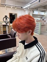 グラスバイネオリーブ 大倉山駅前店(grace by neolive)&nbsp;韓国風センターパート/ブリーチカラー/オレンジカラー