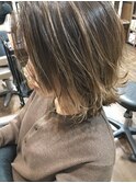 切りっぱなしハイライトボブ*  【Bambi】 丸山 健介