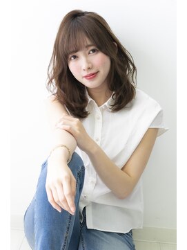 ヌーン ヘアメイク プラス ハッピータイムズ(NOON hair make+happy times) 耳かけ☆透明感イルミナアッシュベージュ 中野ヌーンstyle05