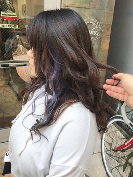 ヘアーデザインルアナ(Hair design Luana.) イヤリングカラー(パープル)