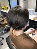 爽やかショートボブ 大人透明感ブラウン