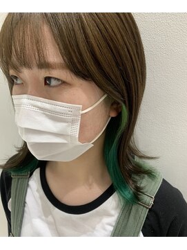 バズ(BUZZ) 推しカラーで、気分を上げましょう*インナーグリーン*