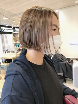 パーク(PAAQ) 【PAAQ田中智大】乾かしただけでまとまるミニボブ×ハイライト