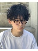 セミウェットシースルーツーブロックマッシュ
