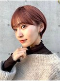 耳掛けショート × ベリーブラウン