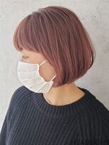 アーサス ヘアー デザイン 蕨店(Ursus hair Design by HEADLIGHT) ピンクベージュ×前下がりボブ_743S1585