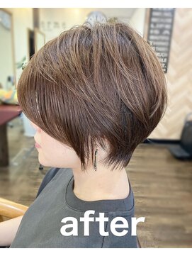 ジェルム ヘアーワークス(germe hair works) 丸みショートボブ