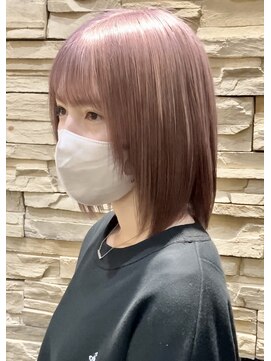 バーチュー(virtue) 【virtue】ブリーチカラー/ピンクグレージュ/くびれヘア