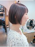 地毛風カラー/ナチュラルレイヤーカット/ショートボブ[船橋]